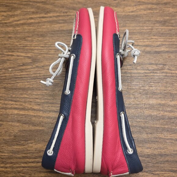SPERRY TOP SIDER Women's Leather Upper Slip-On Loafers - Pink/Cream/Navy Sz 7M - Picture 8 of 16